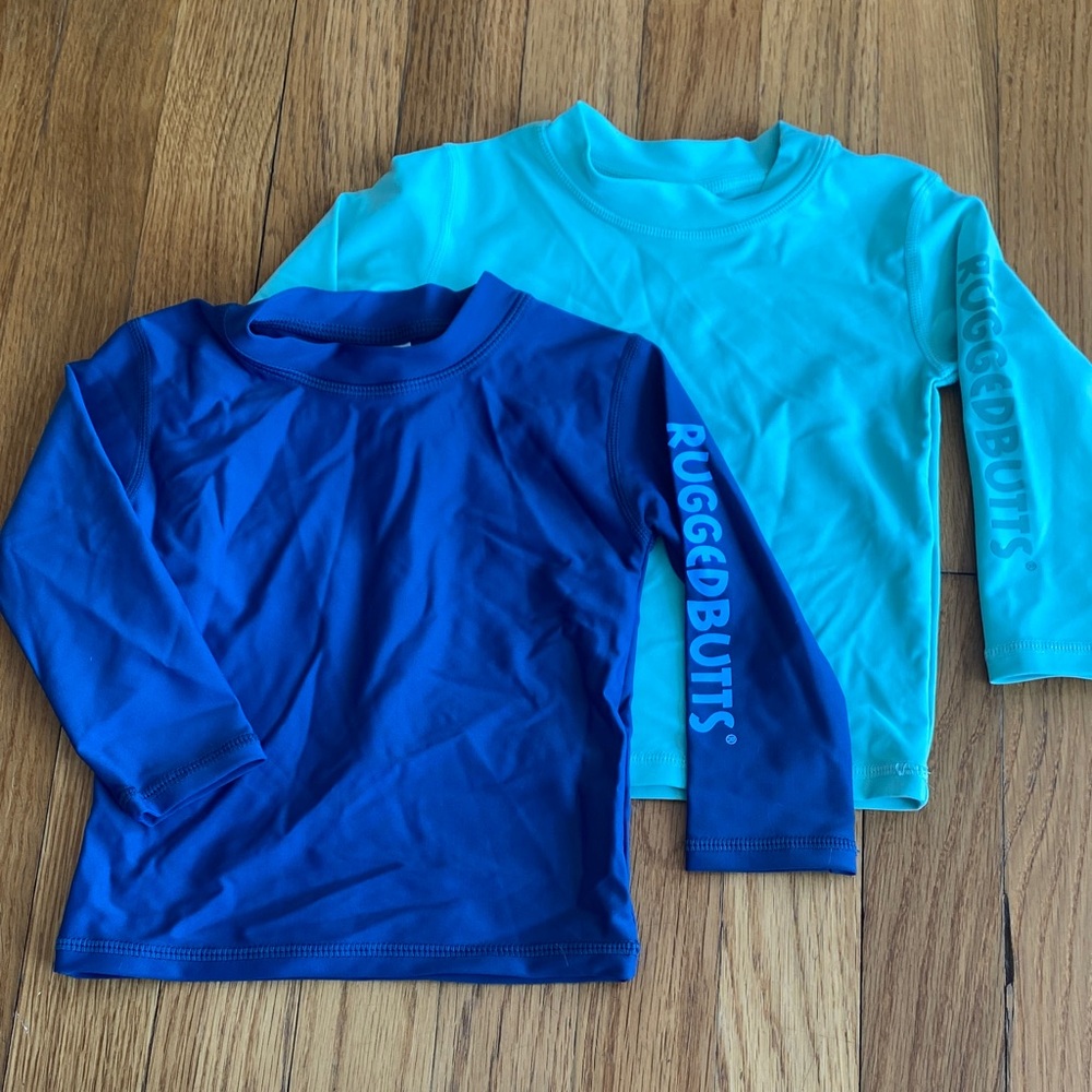 RuggedButts Blue and Teal Long Sleeve Swim Shirts